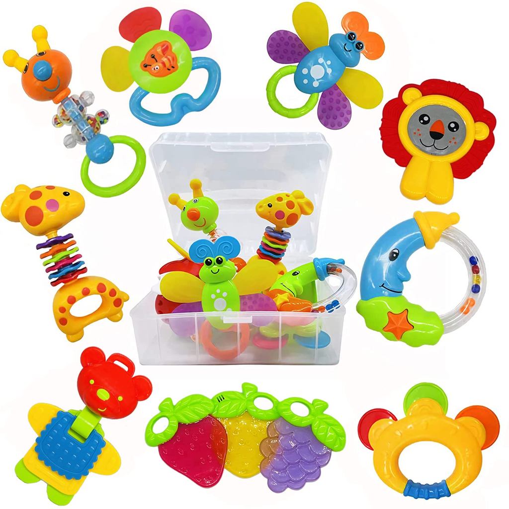 Brinquedos para Bebês AIVIAI 0-6 Meses, Brinquedos para Bebês 0-3 Meses, Chocalhos para Bebês, Conjunto de Brinquedos Ch