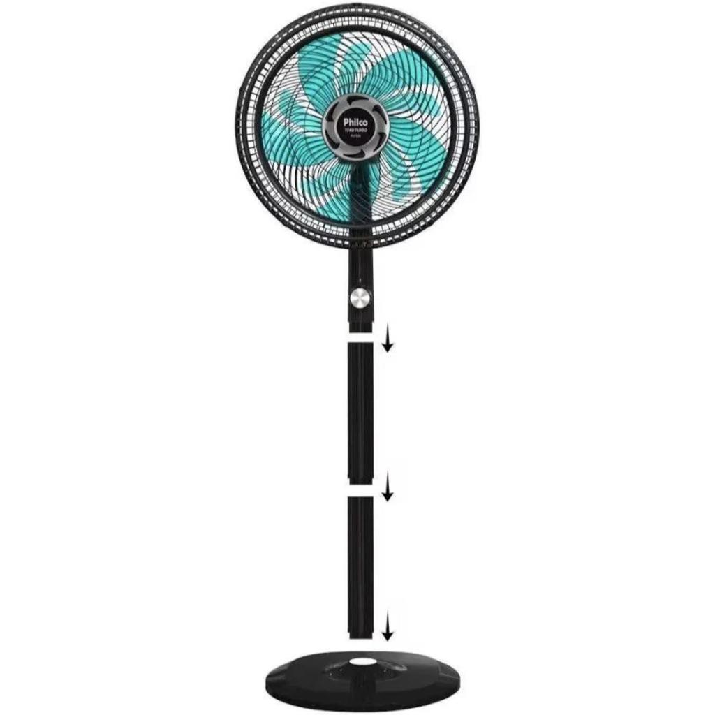 Ventilador De Coluna Philco Maxx Force 10 Pás Preto 40Cm 127V