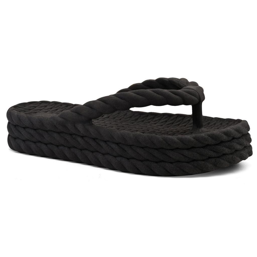 Chinelo De Dedo Nuvem Feminino Plataforma Trançado Estilo Leve Macia Antiderrapante