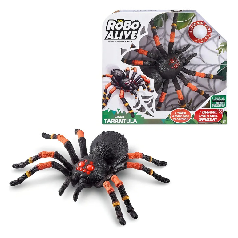Aranha Gigante Robô Alive C/ Slime Imita Teia E Luz Candide