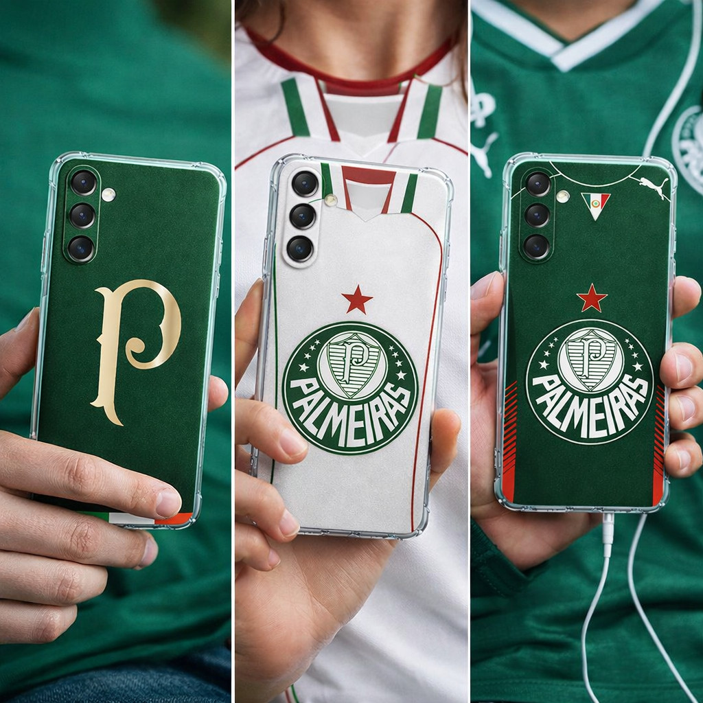 Capa SAMSUNG S25/S26/ FE ULTRA PLUS,CASE ANTI-IMPACTO DO PALMEIRAS, VERDÃO, MANCHA VERDE