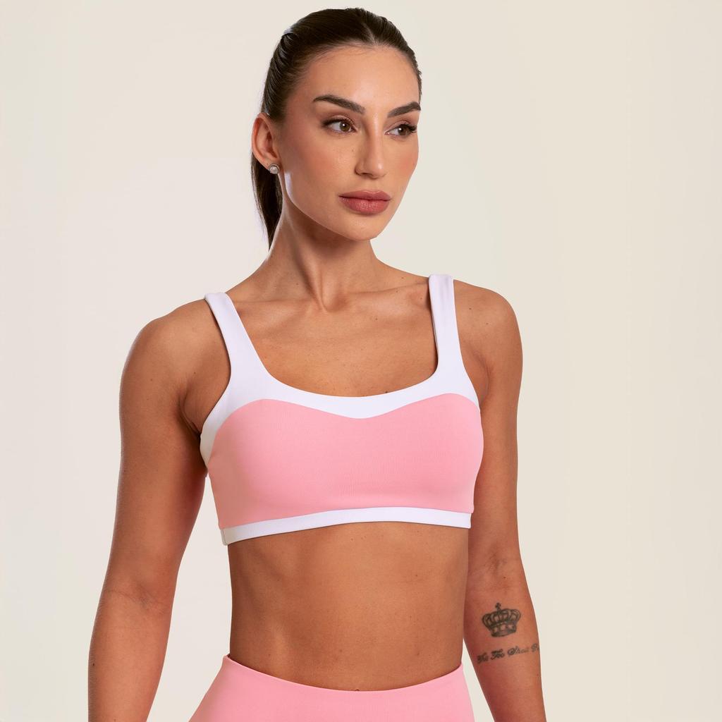 Top Pulse Rosa Spring Pink Poliamida Com Bojo