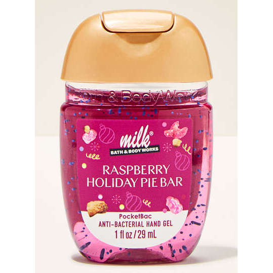 Álcool Em Gel Bath & Body Works Milk Raspberry Holiday Pie Bar 29ml
