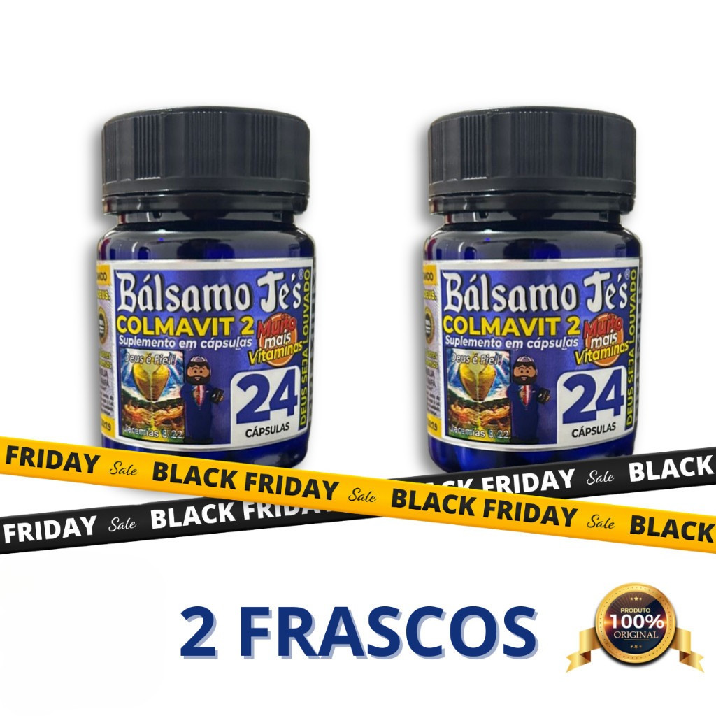 2 Frascos COLMAVIT 2 Black Premium -  Importado - 24 Cápsulas