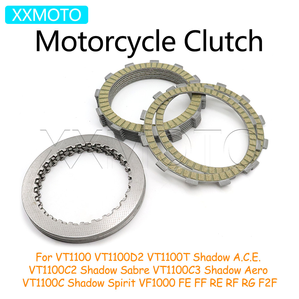 Para Honda Shadow VT1100 C C2 C3 D2 Sabre Aero Espírito VF1000 FE FF RE VF 1000 VT 1100 Placas De Embreagem Da Motocicle