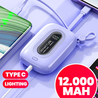 Power bank de 12.000 mAh carrega super rápido possui USB universal‌ é compacto portátil e com exibidor numérico. em Oferta na Shopee