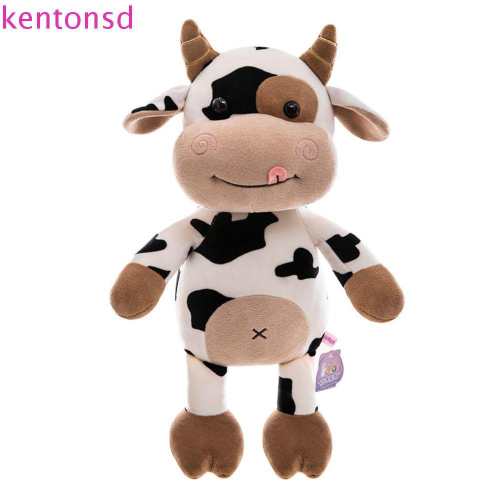 KENTONSD Brinquedo de Pelúcia Kawaii Vaca Boneca de Conforto para Bebês Vaca 35cm Animal Infantil GWRK