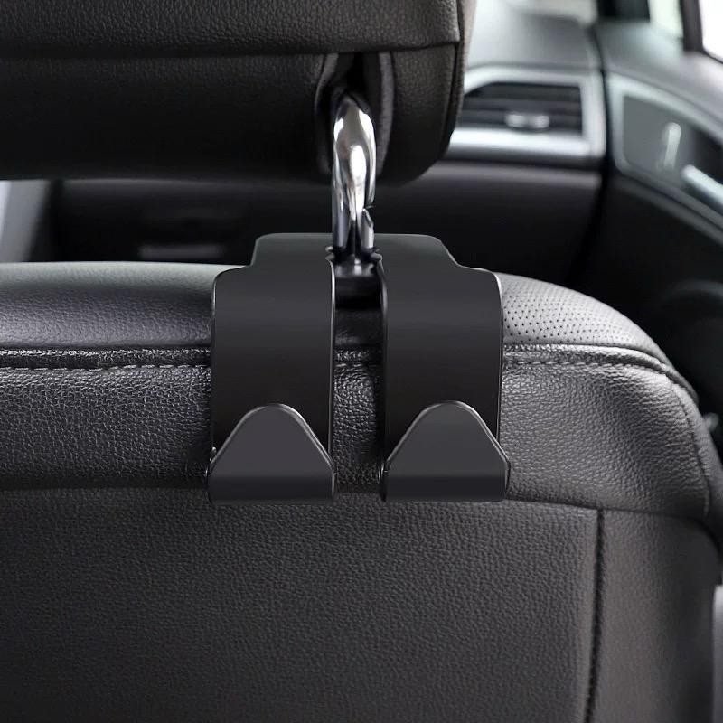 Suporte Gancho Duplo para Encosto de Cabeça do Carro | Organizador Multifuncional para Bolsa, Sacola e Mochila