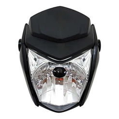 FAROL COMPLETO ( COM CARENAGEM FAROL / LATERAIS ) FOCO HONDA FAN 125 14 / FAN 150 14 / FAN 160 / START 160 PRETO INJETAD