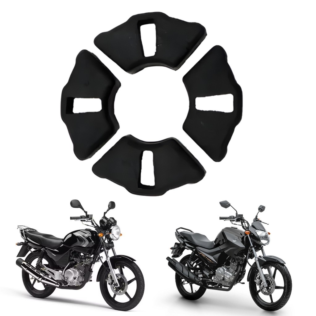 KIT 4 BUCHA COXIM COROA BORRACHA SMARTFOX YAMAHA YBR 125 FACTOR 125 CRYPTON 115 FAZER 150