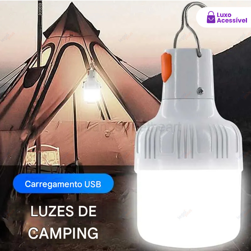 Lâmpada LED Camping KIT4  KIT2  KIT1Unidades Recarregável USB Longa Duração Impermeável para Pescaria Emergência