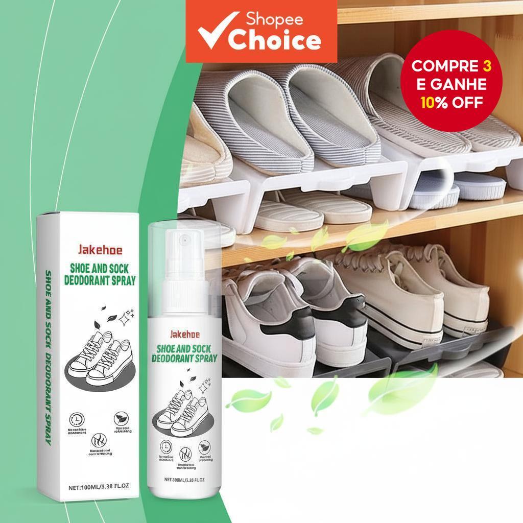  1 Frasco de Spray Eliminador de Odor para os Pés 30ml - Desodorizante de Sapatos e Perfume