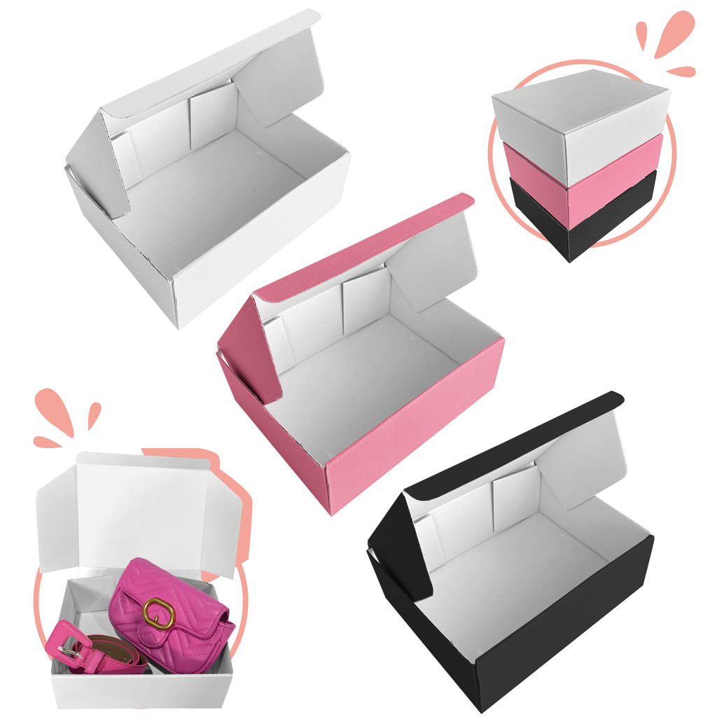 Kit 100 ou 50 Caixas de Papelão 20x16x7cm Para Correio Sedex Lojas E-commerce Doces Delivery Cosméticos Eletrônicos em Oferta na Shopee