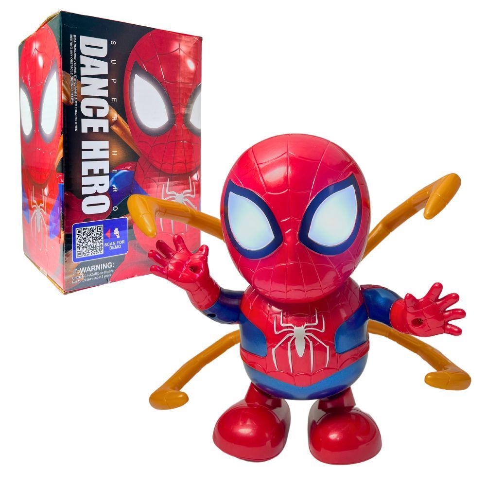 Brinquedo Boneco Homem Aranha Robot Dance Hero Musical Luzes E Movimento Infantil Dançarino