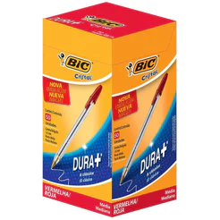 Caneta esferográfica Cristal 1.0mm Vermelha caixa com 50 unidades Bic