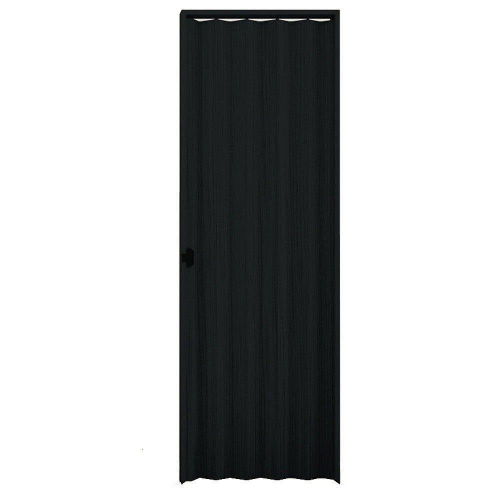 Porta Sanfonada Interna Plasbil PVC Relevo Preto, 210 x 90 cm