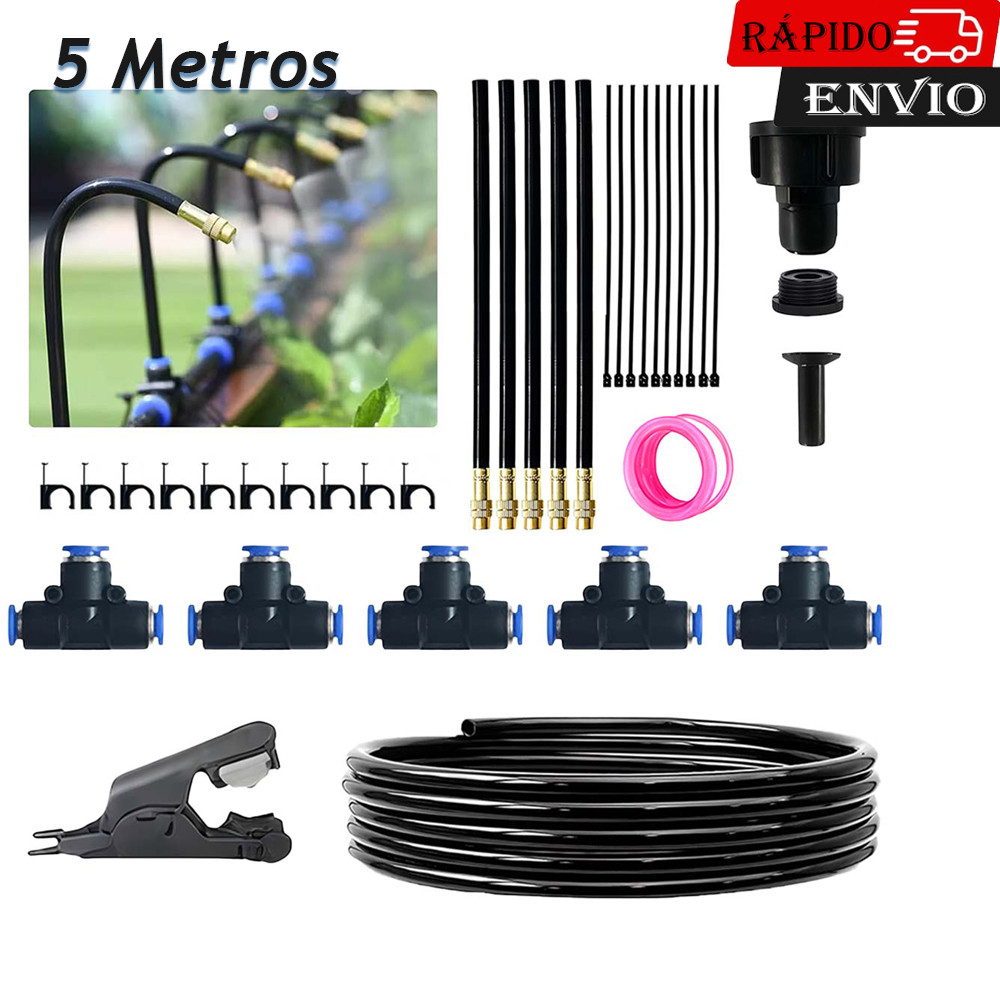 36peças Mangueira de linha de irrigação por gotejamento de 5metros tubo de distribuição para irrigação de jardim plantas
