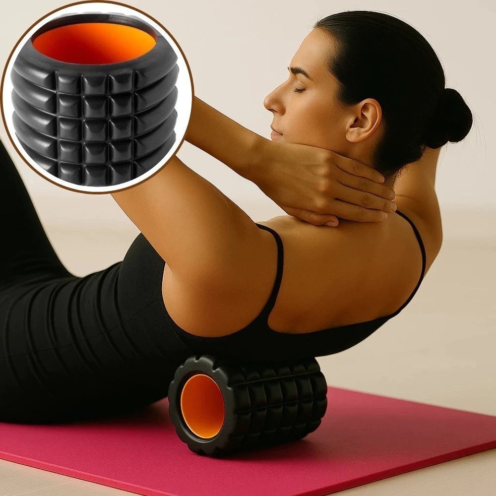 Mini Rolo Pilates Yoga Academia Esporte Treino Musculação Exercício Recuperação Oferta
