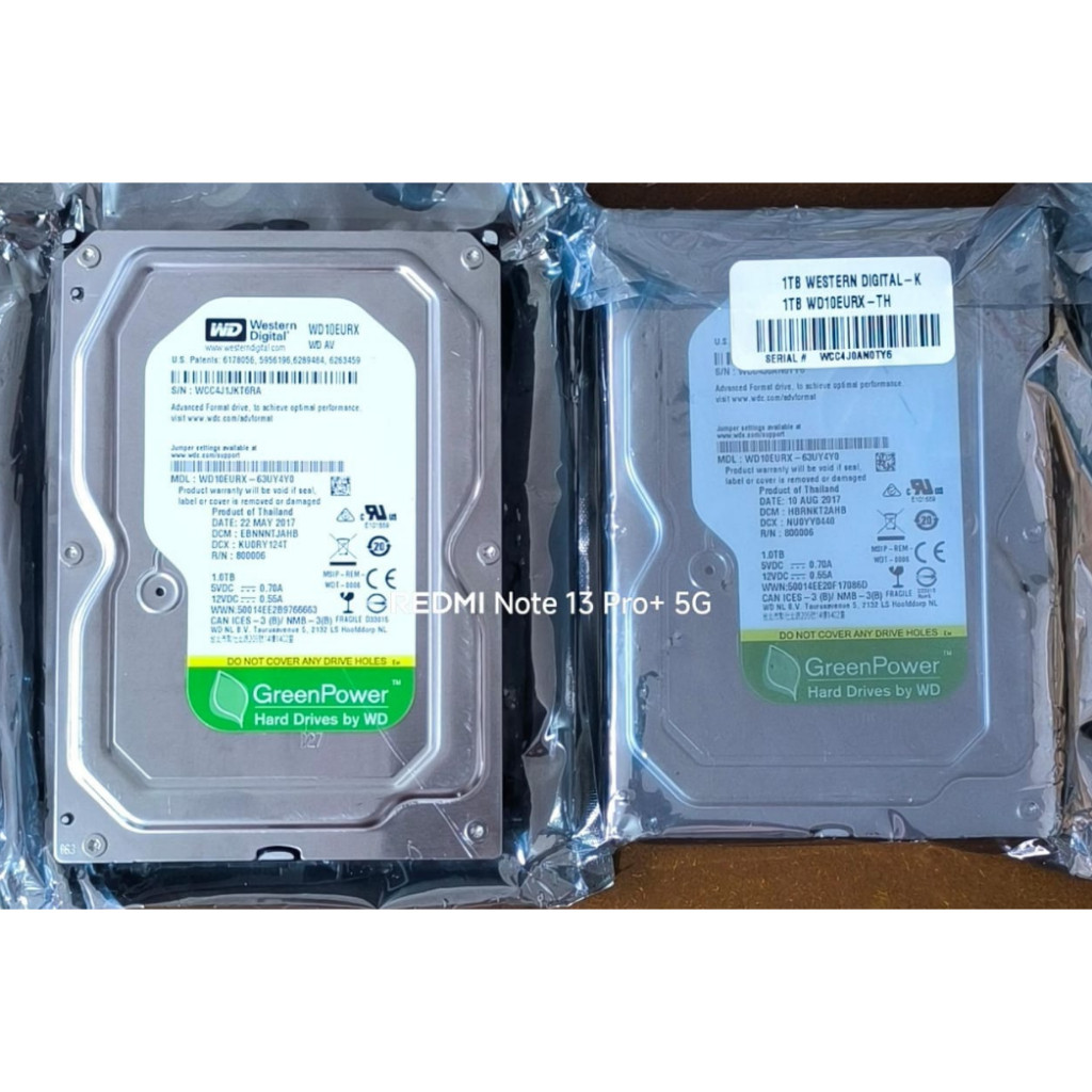 HD Interno Western Digital 1TB - WD10EURX - GreenPower - Modelo 2016 e 2017 - Novo Original