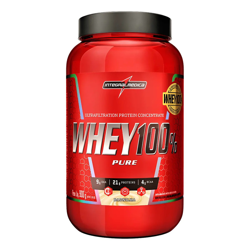 Whey 100% Pure Concentrado Whey Protein Integralmédica 900g