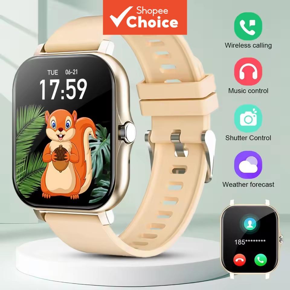 Relógio Inteligente com Chamada Bluetooth, Toque de Tela, Discagem, para Android, Rastreador Fitness, Relógio Esportivo