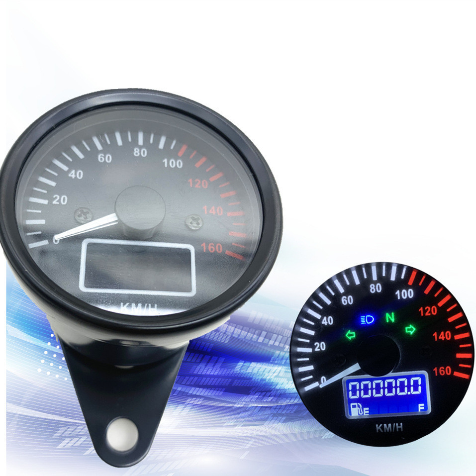 Motocicleta Retro modificado instrumento LED príncipe quilometragem instrumento LCD motocicleta multifuncional instrumen