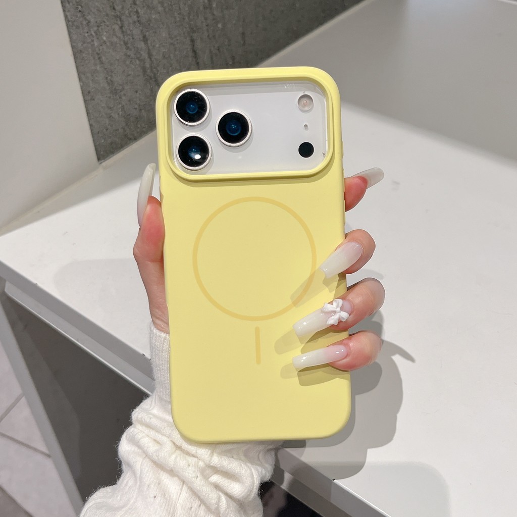 Capa De Telefone Magnética De Silicone Líquido Para iPhone 17 Pro Max 17 16 15 14 13 12 11 Plus Titular Do Cartão À Prov