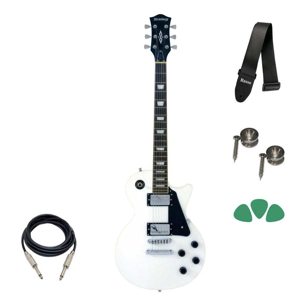 Guitarra Strinberg Sps230 Wh Hss Destro Branco Technical Woo
