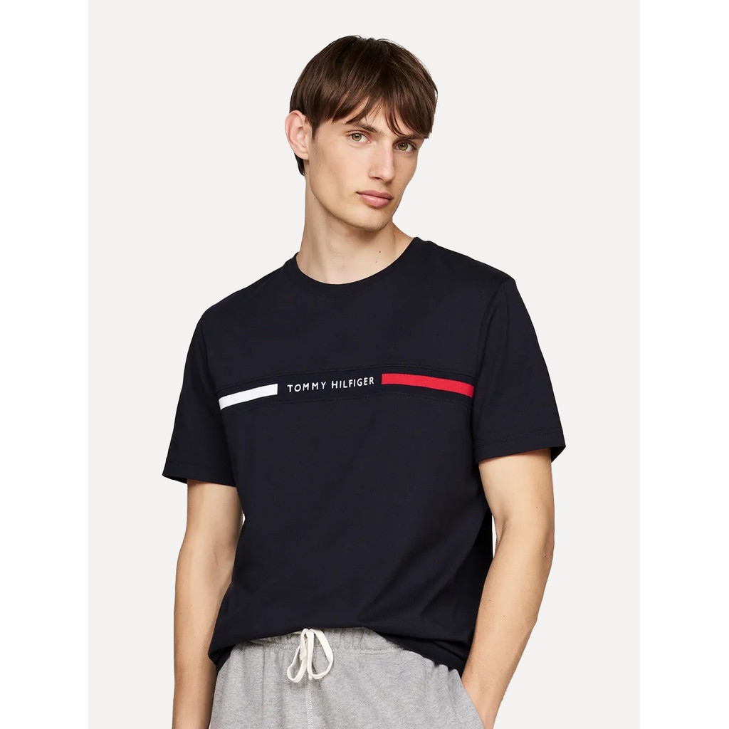 Imagem Camiseta Tommy Hilfiger Original Masculina Chest Insert Logo Azul Marinho