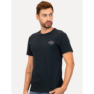 Camiseta Tommy Hilfiger Masculina Stack Brand Love Azul Marinho em Oferta na Shopee