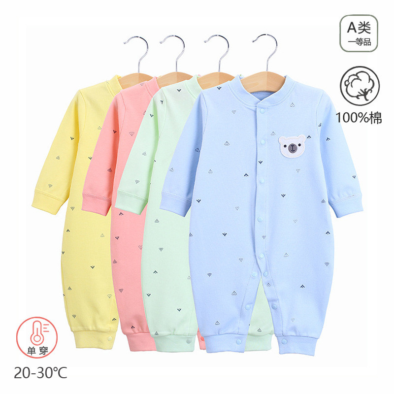 Primavera outono estilo bebê macacão classe A roupas recém-nascidos puro algodão roupa interior macacão bebê macacão pij