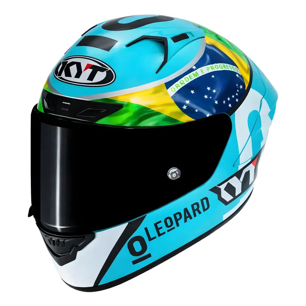 Capacete Kyt Nz Race Leopard Replic Brasil - Azul Tam.: 58 em Oferta na Shopee