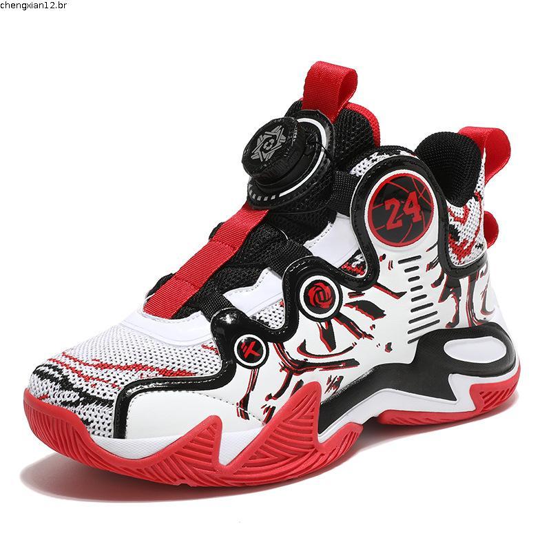 kit tênis infantil masculino tênis infantil masculino CUHK Kids Basketball Shoes Boys Shoes Summer 2024 Nova malha res