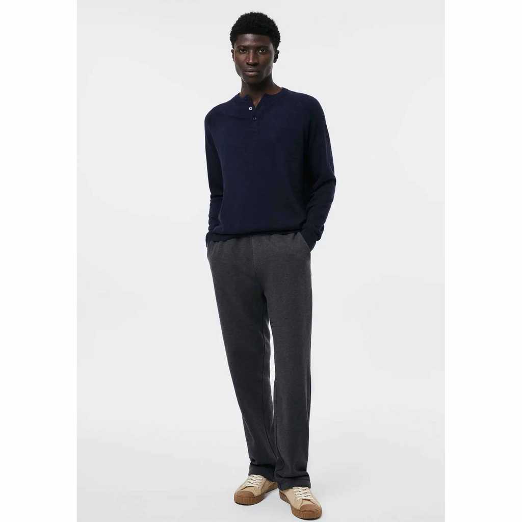 Calça de moletom masculina peluciada hering reta LZJW