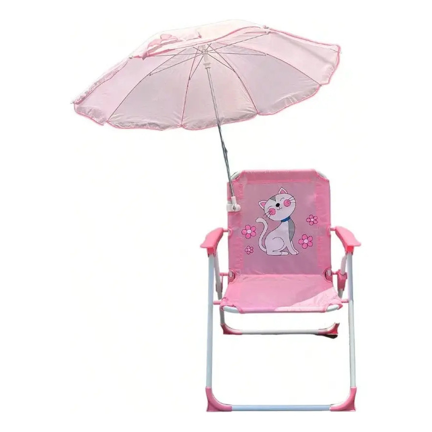 Cadeira De Praia Infantil Com Guarda Sol Proteção Uv Piscina