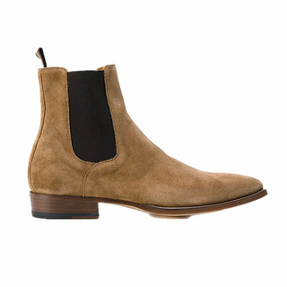Chelsea botas curtas masculinas de couro genuíno dedo do pé apontado chelssea bota novo estilo All-Match botas masculina