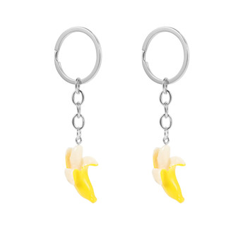 Chaveiro de Banana em Resina –Presente Criativo para Mochila, 
