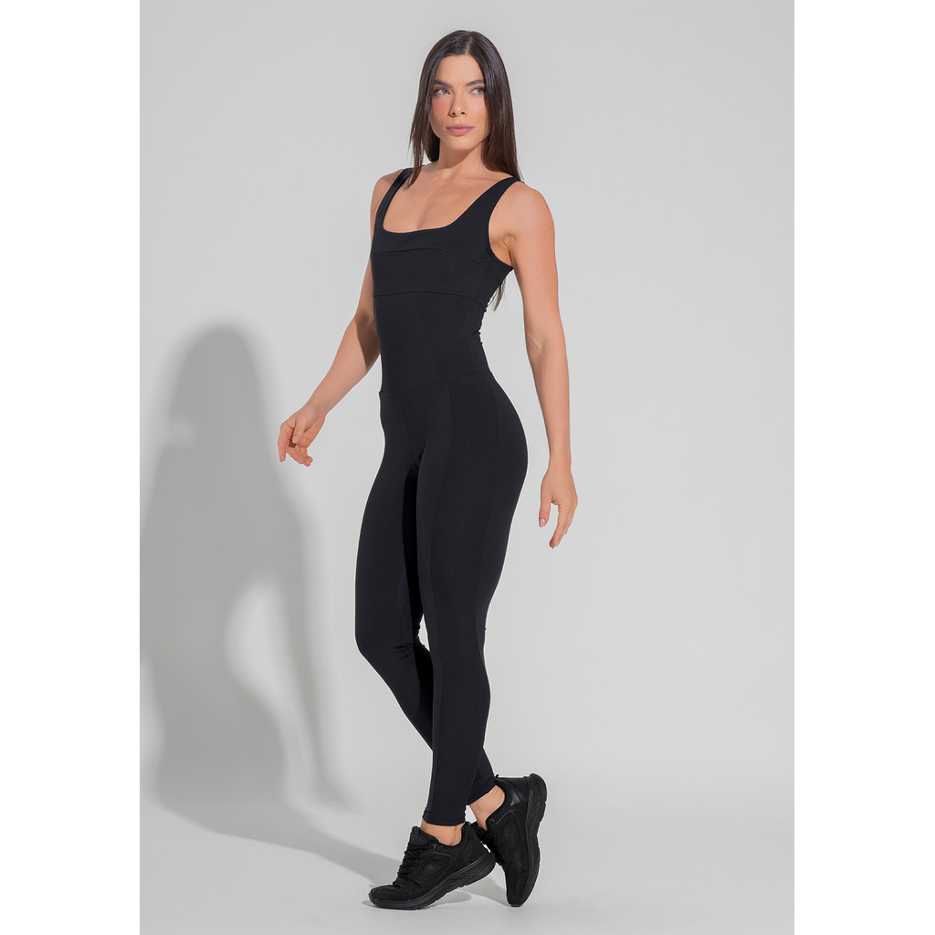 Macacão Fitness Feminino com Canleado Motion Lines DLK