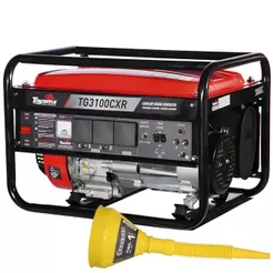 Gerador de Energia Gasolina 3,2KVA 4T Bivolt TOYAMA com Funil Amarelo 135mm BREMEN