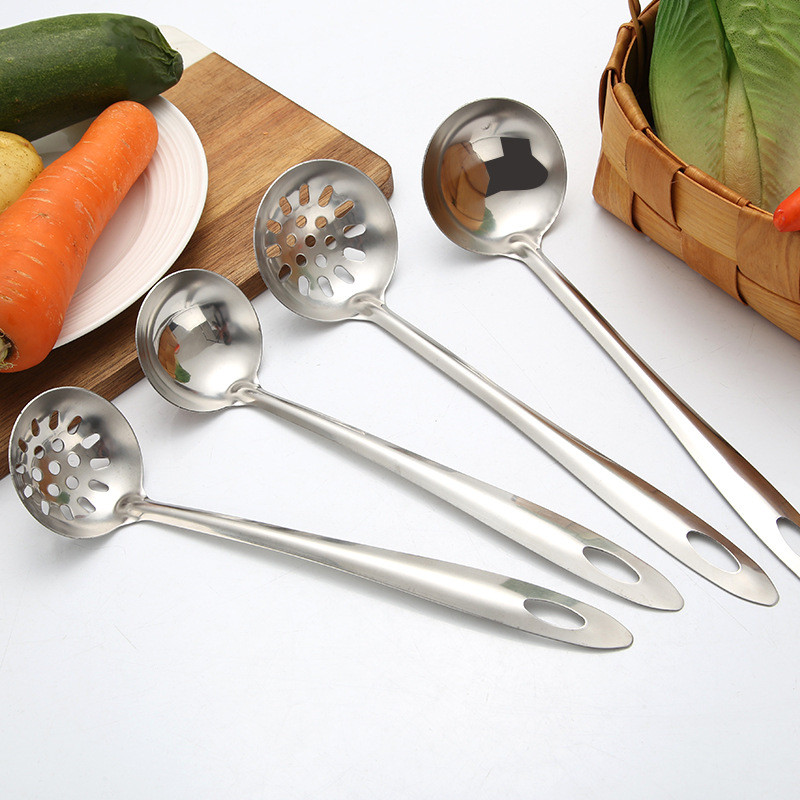 Colher de panela quente de aço inoxidável, colher de sopa, escorredor, conjunto de gancho, cozinha comercial doméstica, 