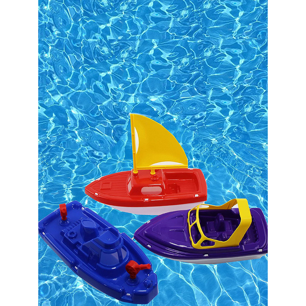 Crianças bebê praia brinquedo conjunto barco lancha barco à vela bebê meninos meninas brincando na água banho natação br