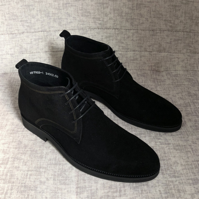 Sapatos de couro Nubuck botas masculinas de alta qualidade sapatos casuais britânicos camurça britânico Retro botas curt