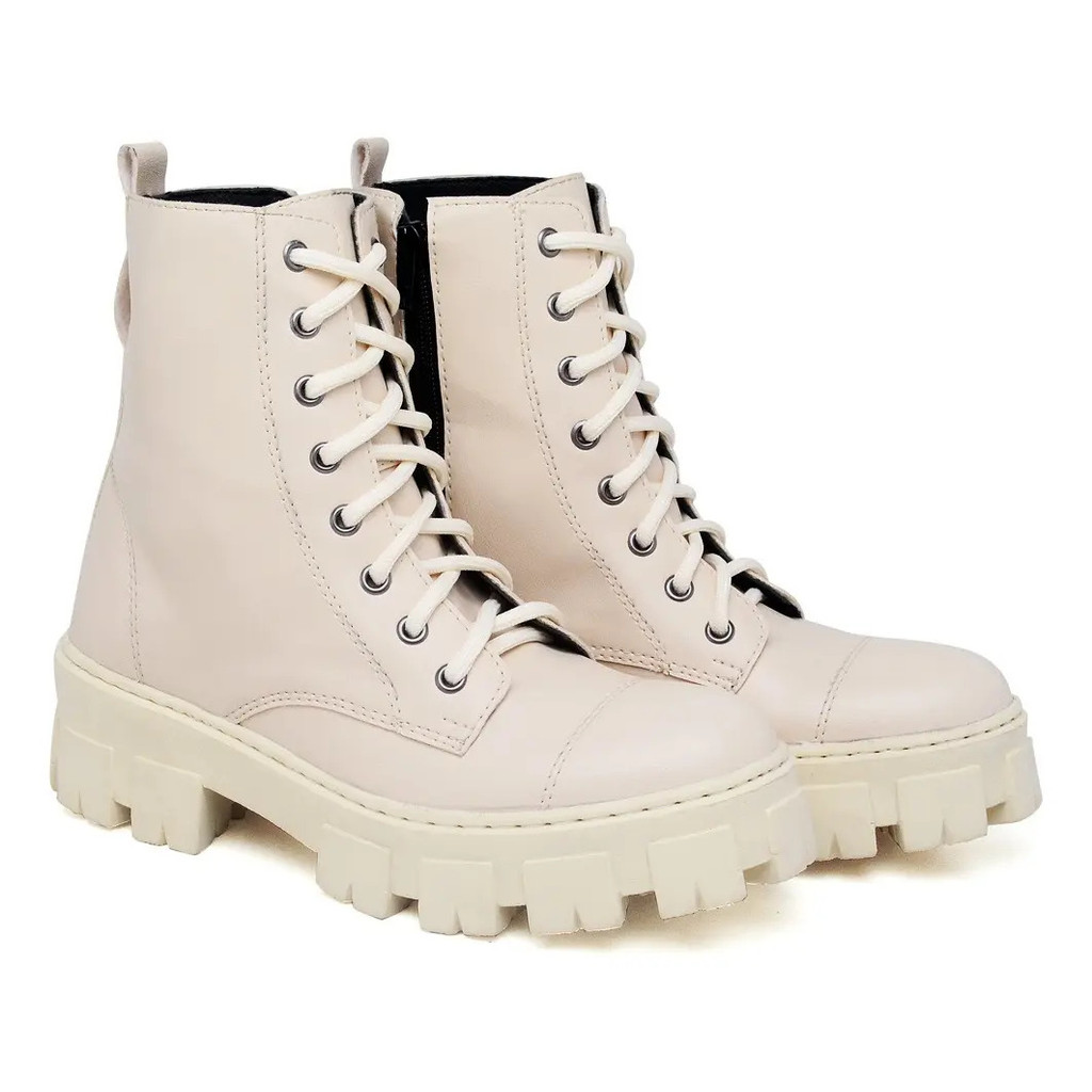 Bota Coturno Feminino Plataforma Tratorada Lançamento