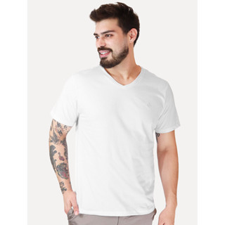 Camiseta Dudalina Masculina V-Neck Essential Gray Icon Branca 08.77.1806 05 em Oferta na Shopee