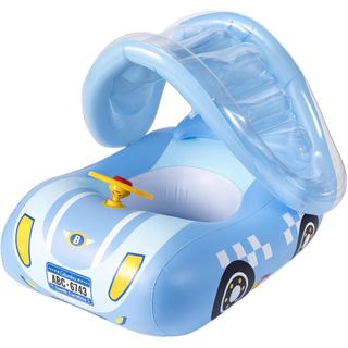 Boia para Bebê com Toldo, Boia Inflável em Forma de Carro para Crianças, Piscina para Bebê com Toldo, Boias Infláveis pa
