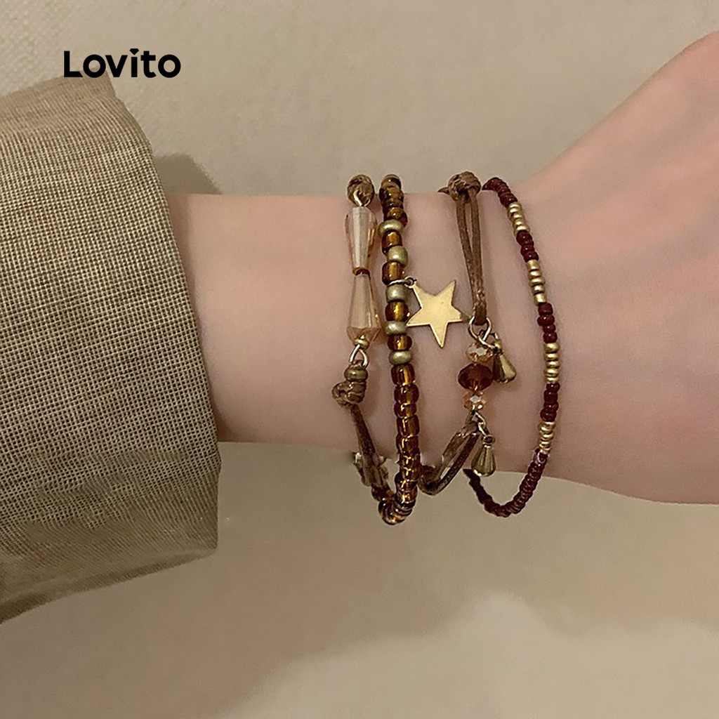 Lovito Pulseira Simples LCS31A108 em Oferta na Shopee