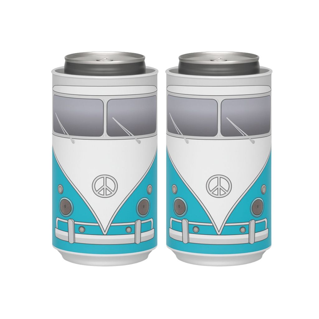 Kit 2 Porta Latas E Long Necks Kombi 12 Em 1 Doze Beer Alumiart Aço E Plástico Injetado
