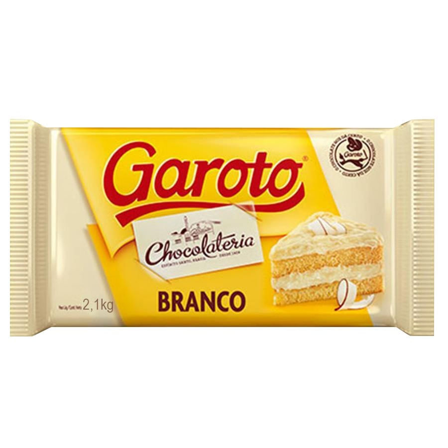 Chocolate Branco em Barra Garoto 2,1Kg em Oferta na Shopee
