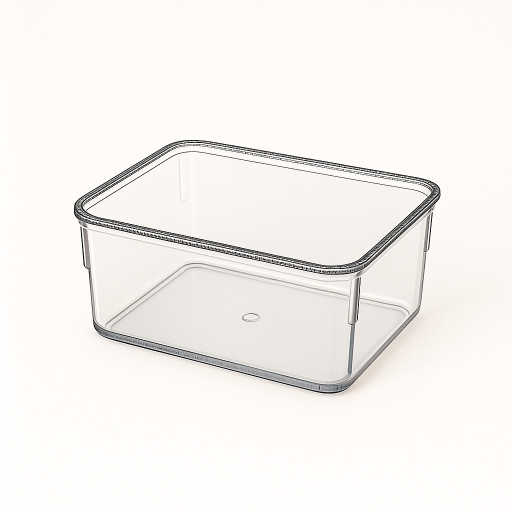 Organizador Acrílico Multiuso Modular 1 a 10 Unidades Cesto Cristal Maquiagem Gaveta Geladeira 8,7x11,7x5,5