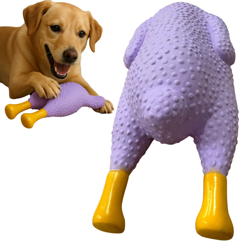 Brinquedo Pet Mordedor Frango Galinha De Borracha - 18 Cm em Oferta na Shopee